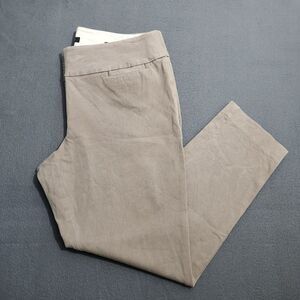 Ann Taylor LOFT Women 10 Brown Mid Rise Julie Ankle Pants